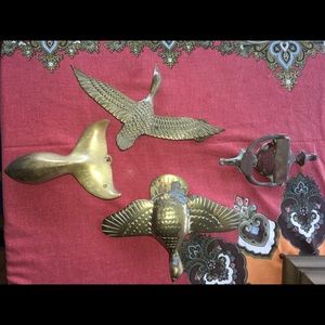 3 heavy brass door knockers